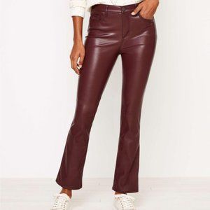 Loft NWT's Faux Leather Flare Crop Jeans